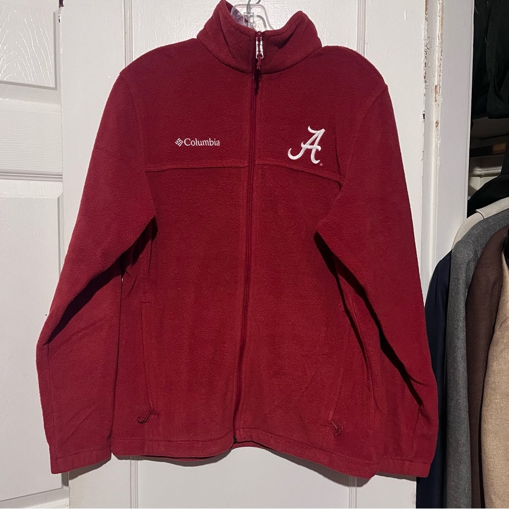 Alabama red Columbia fleece zip up sweater